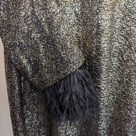 Michael Kors Gold & Feather Sparkle Top s:L - Picture 7 of 8